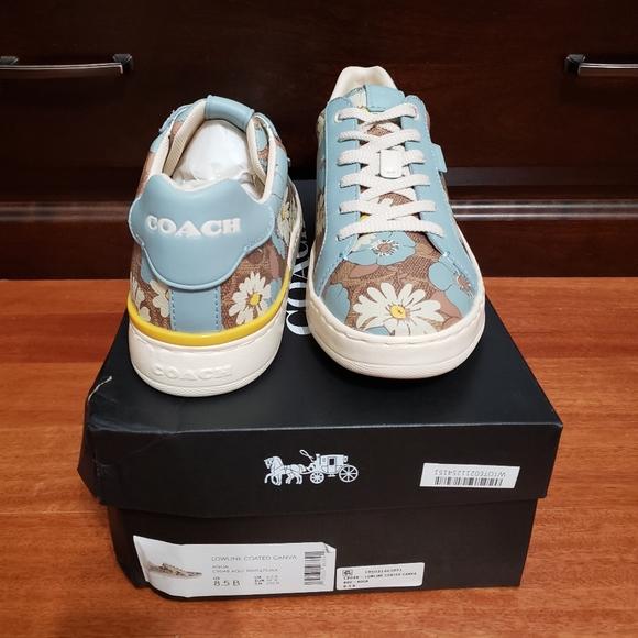 COACH Lowline Coated Canvas Sneakers - Picture 2 of 10